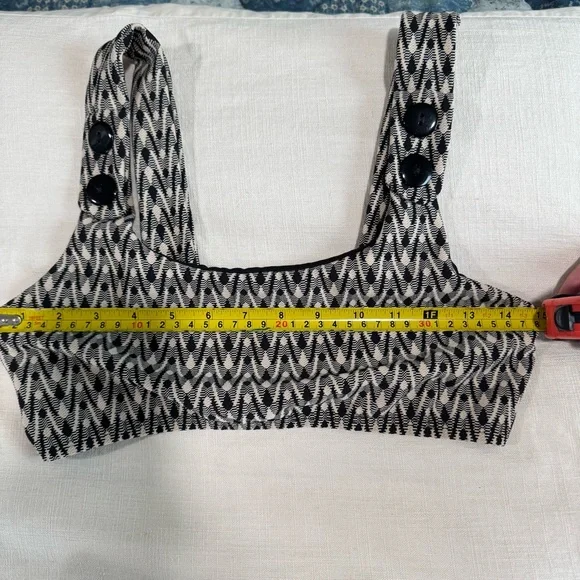 Seea Georgia Bikini Set Top Medium & High Waisted Bottoms Small in Aries Print - Picture 12 of 16